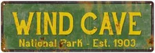 Wind Cave National Park Rustic Metal Sign Cabin Wall Decor 106180057019