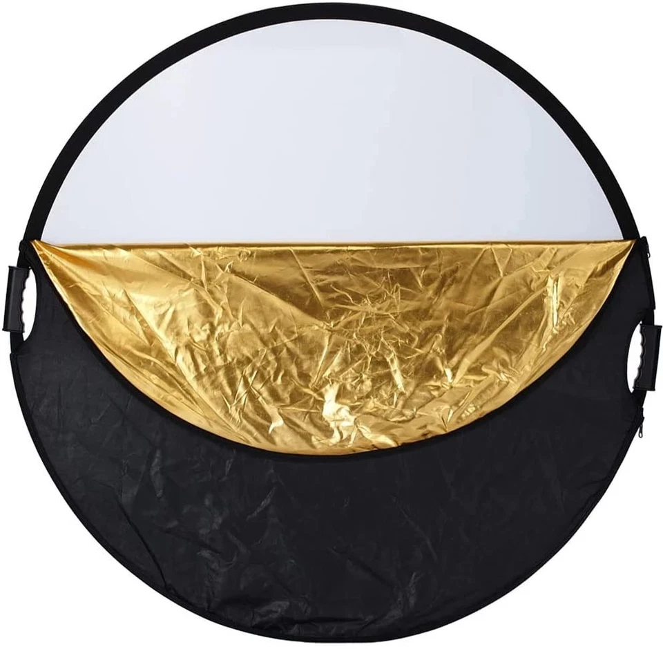 110cm 5in1 Faltreflektor Rund Studio Foto Reflektor mit Griff - Bild 3 von 4