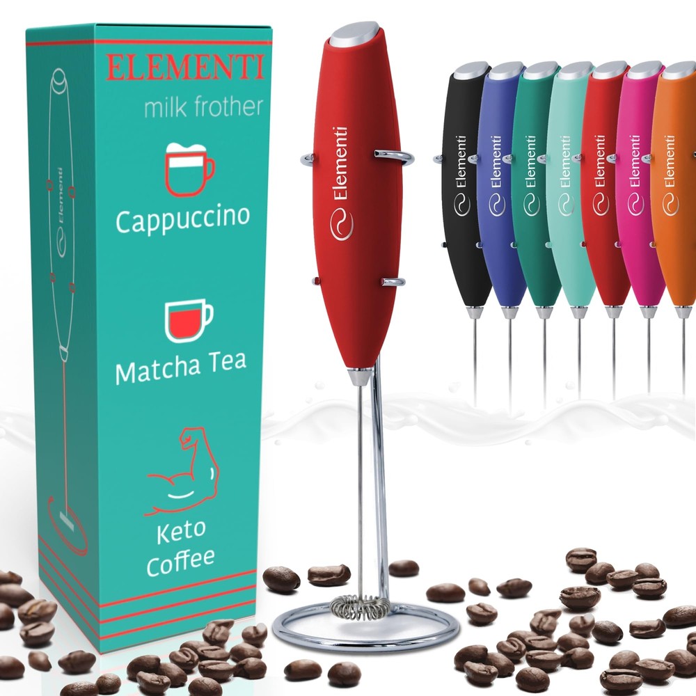 Electric Milk Frother Handheld Matcha Whisk Milk Foamer for Coffee Foamer Ele...