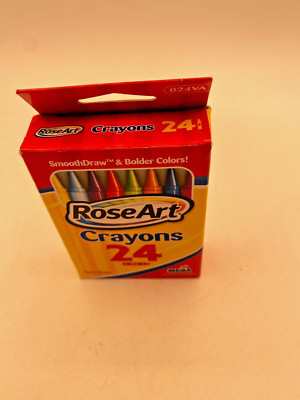 Vintage RoseArt Mega Crayons Smooth Draw Non-Toxic 24-Pieces for Boys & Girls