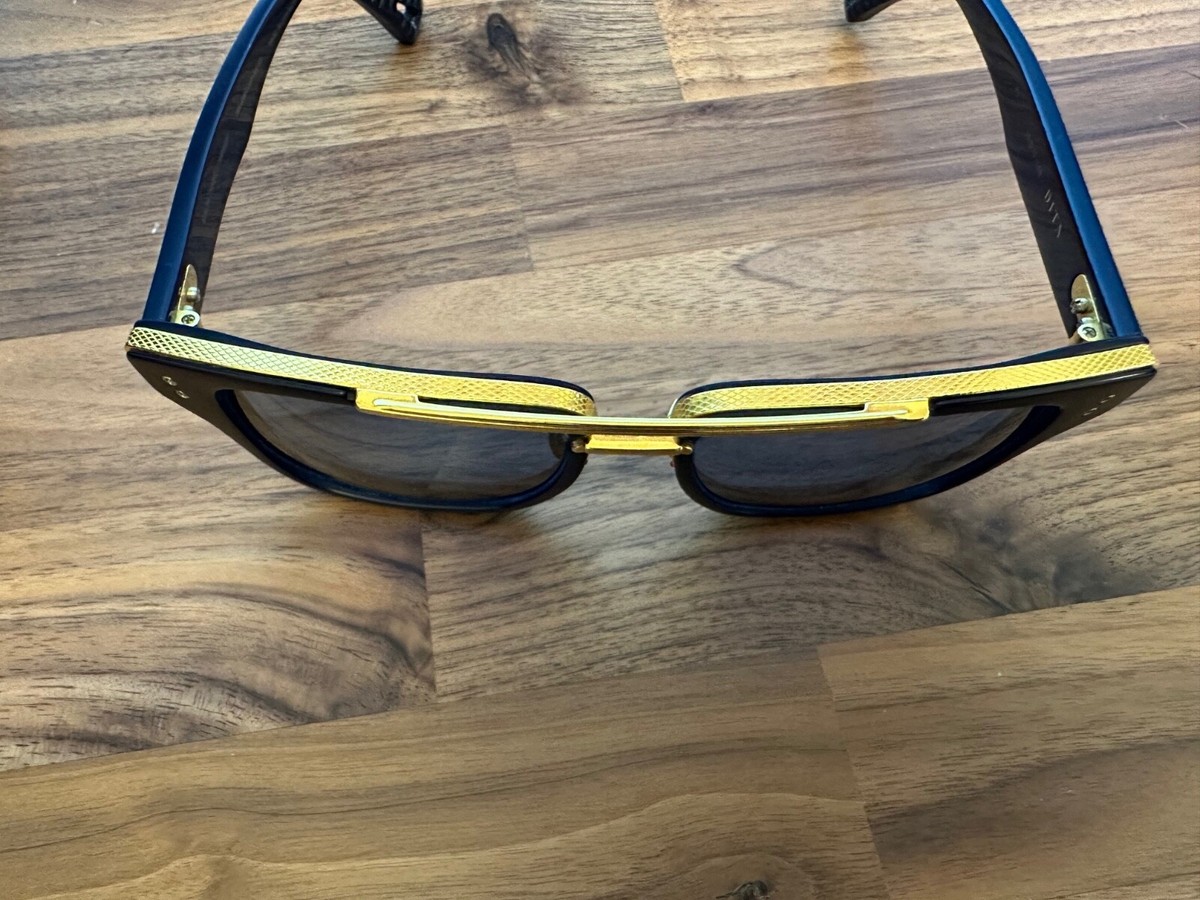 Ultra Rare DITA MACH THREE Titanium Sunglasses Navy color Lens