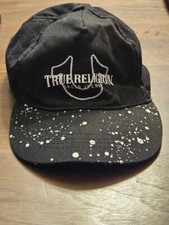 True Religion Paint Splatter Baseball Hat Cap - Black