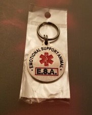 Working Service Dog - Emotional Support Animal ESA Round Hanging ID Tag