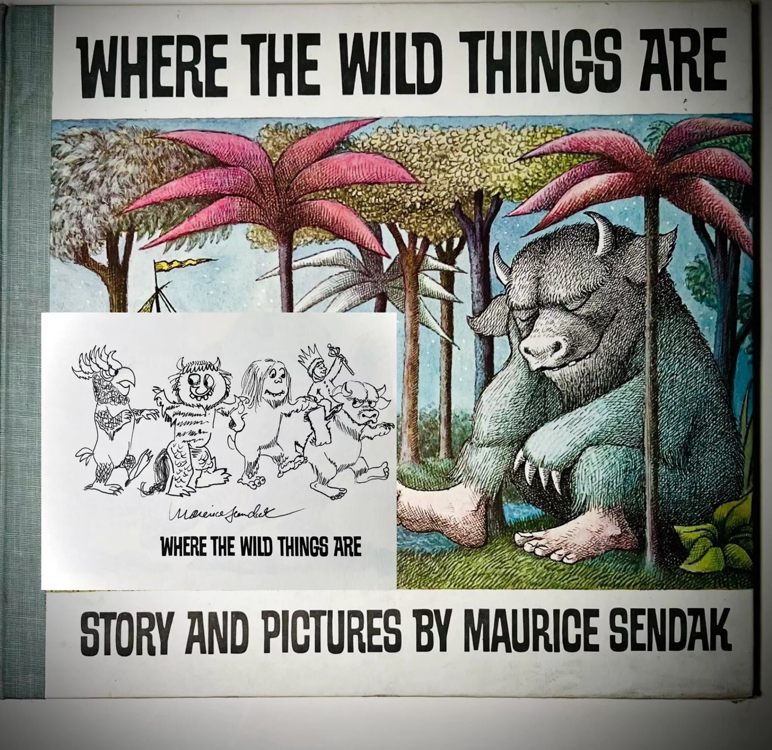 Maurice Sendak WHERE THE WILD THINGS ARE Signed w/ Remarkable Sketch 1963 1st Ed