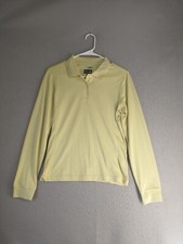 Adidas Womens Top Medium Green Polo Long Sleeve Clima Cool Long Sleeve Solid