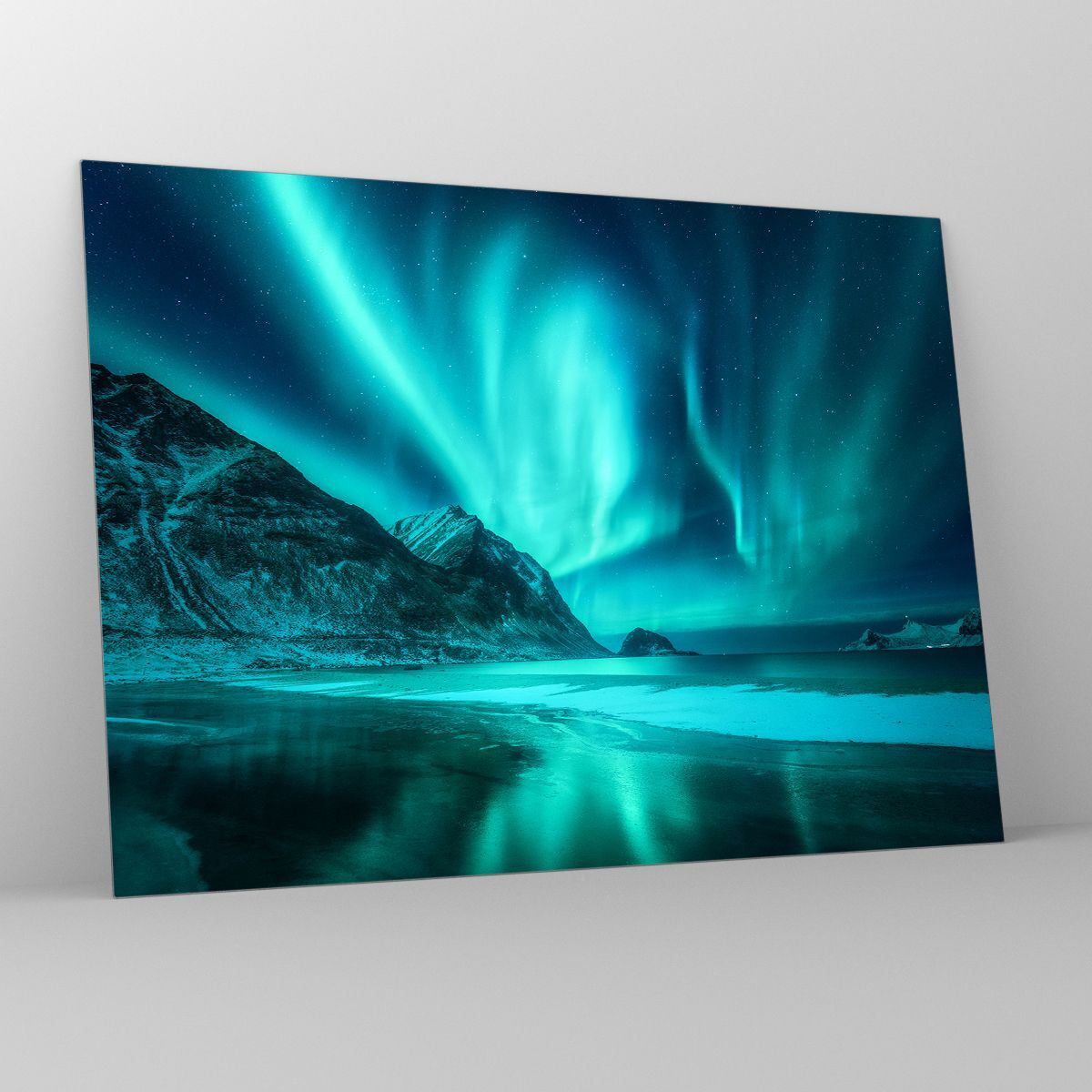 Moderne Impression Sur Verre 100x40cm Image Tableau En Verre Decoration Murale Paysage Canada Hiver Grand Tableaux Decoratifs Muraux Chambre Cuisine Panoramique Deco Cadre Salon Art GAB100x40-5885
