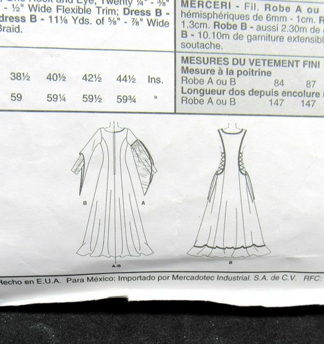 Renaissance Camelot Kleid Kleider Kostüm Größe 6 8 10 12 McCalls 3653 ungeschnitten - Bild 3 von 6