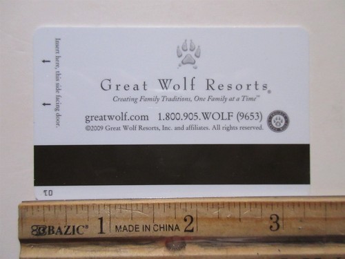The Great Wolf Lodge 2009 hotel card key - Picture 2 of 2