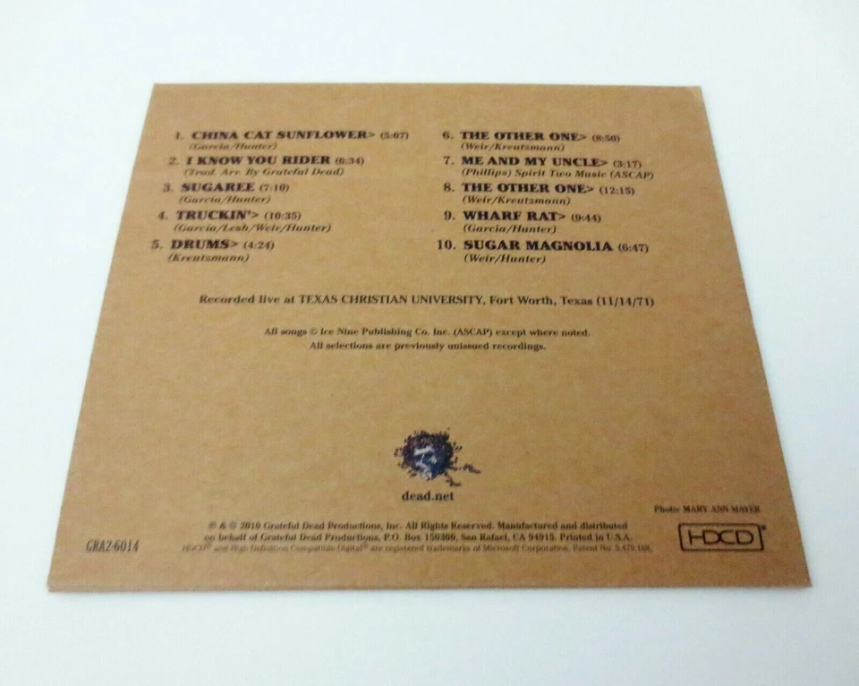 Grateful Dead Road Trips Vol. 3 No. 2 Austin Bonus Disc CD Ft. Worth 11-14-71 TX - Image 2 of 4