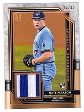 2021 Topps Museum Nate Pearson 13/35 game worn patch rookie card Blue Jays