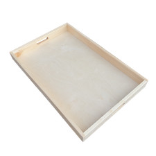 Large Wooden Serving Tray 50cmx36cmx6cm, Unpainted / For Decoupage