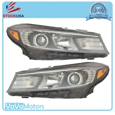 Fits 2017 2018 Kia Forte Forte5 Headlight Assembly w/ LED Left Right Pair 2pc
