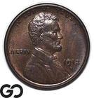 1912-S Lincoln Cent Wheat Penny, Choice AU++/Unc Better Date