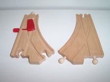 Authentic BRIO Wooden Train Switching 6.5" Switch Tracks Lot Fits Thomas Track