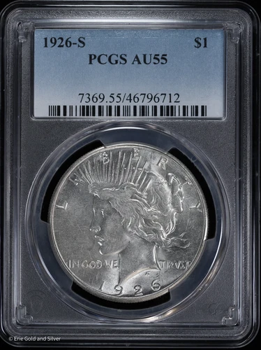 1926-S $1 Peace Silver Dollar PCGS AU 55