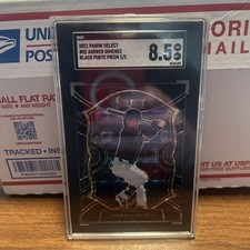 2021 Select Baseball Andres Gimenez Rookie 1/1 Black Finite Prizm #82 SGC 8.5 EM