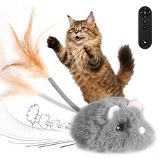 Pawingcat Cat Mouse Toy Remote Control Cat Toy Moving Interactive Cat Toys fo...