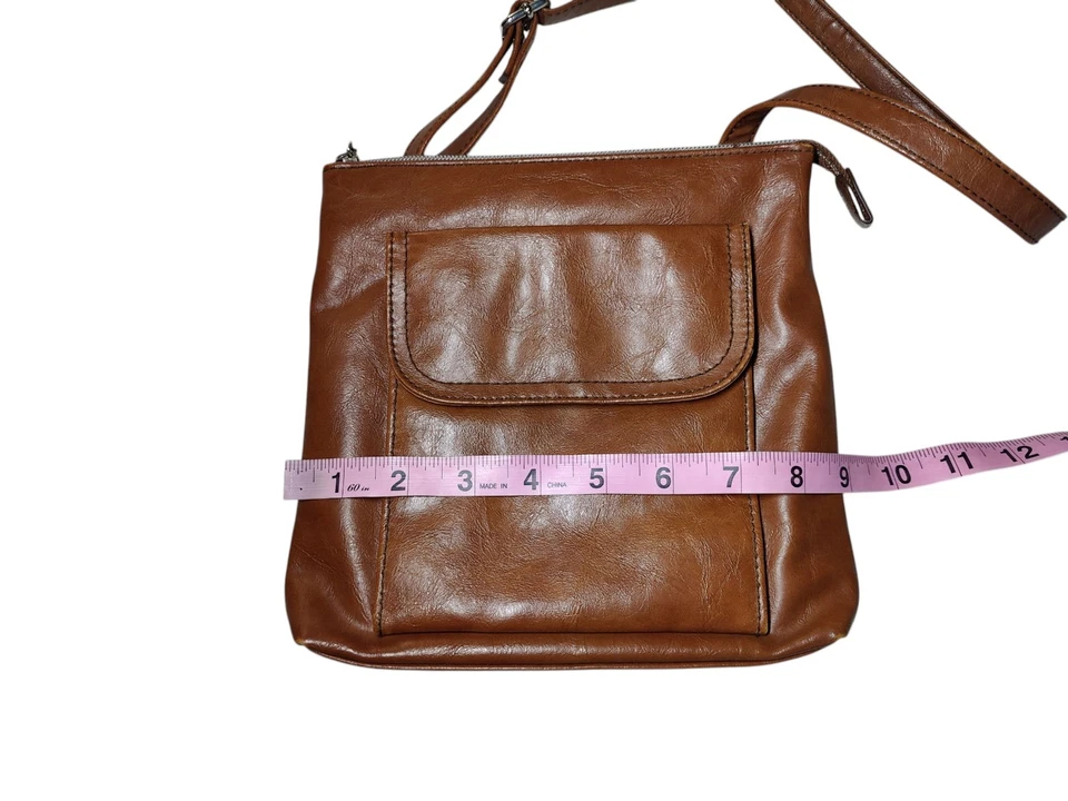 Relic By Fossil Faux Leather Brown Small Square Crossbody Bag NWOT - Image 4 of 4
