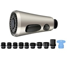 Kitchen Faucet Head Replacement, Pull down Kitchen Spray Head with 9 Adapters