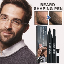 Beard Filler Pen Kit 3-in-1 Men's Beard Pencil Brush Waterproof Shaping
