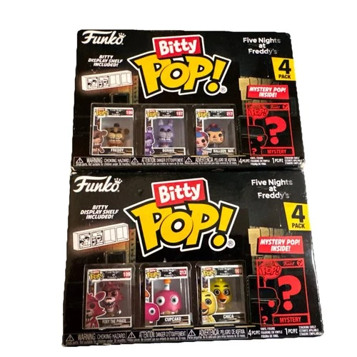 FUNKO Bitty POP! Five Nights at Freddy's 4 Pack FNAF Lot Of 2 Foxy Bonnie Read