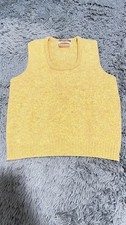 Jantzen Vintage Scotch Tumbler Yellow Men's Wool Sweater Vest Regular Size S