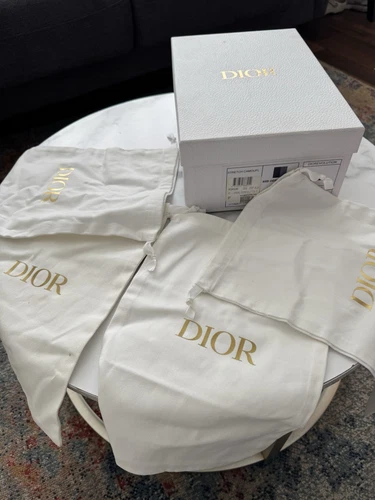 Christian Dior Boîte à chaussures vide et 4 sacs de rangement pour chaussures 12x 8,5X 4,5 Boîte seule