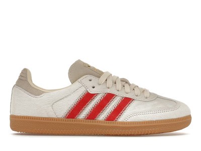 adidas Samba OG Pony Hair Wonder Beige Better Scarlet Women's JS3935