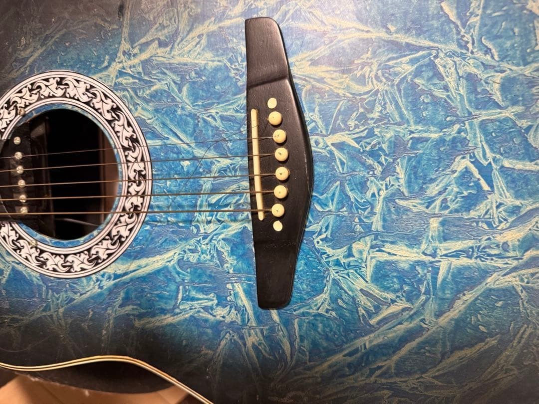 Electric Acoustic Guitar Don-Jon OVCP Black Blue Burst | eBay