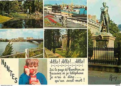 Postcard - 44 - Nantes - Multivues - Le Port - Le Jardin des Plantes - Le C