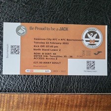 Ticket Swansea City v Bournemouth 2021 / 2022 Championship 