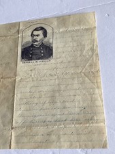 CIVIL WAR LETTER GENERAL MCCLELLAN STATIONERY GAY CHRISTMAS PARTY HARD HERE