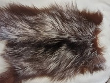 LARGE PIECE OF SILVER FOX FUR PELT FLY TYING 69