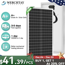 100W Watt 12v Monocrystalline Solar Panel RV Camping Home Off Grid Caravan Boat