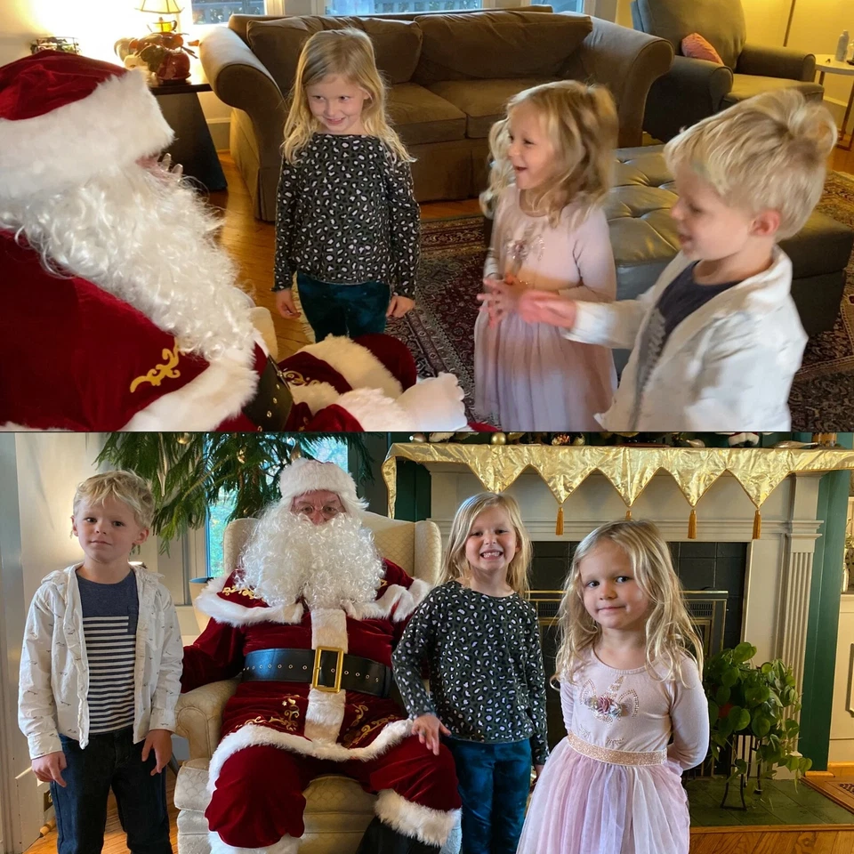 Disfraz de Papá Noel para hombre 12 piezas. Traje de Papá Noel de lujo de terciopelo navideño para adultos Foto 2 de 4