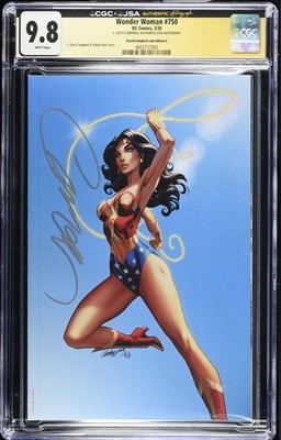 Wonder Woman #750 CGC SS 9.8 Cover by Signed J. Scott Campbell Variant E SS 2020