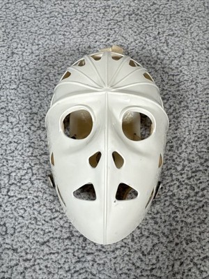 Vintage 1970s MYLEC Adult Goalie Hockey Mask w/ Backplate, Jason Friday The 13th