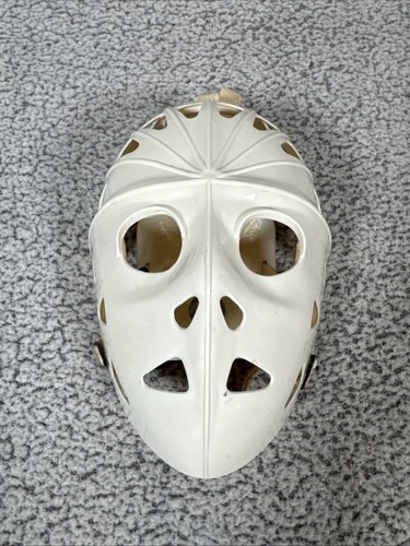 Vintage 1970s MYLEC Adult Goalie Hockey Mask w/ Backplate, Jason Friday The 13th