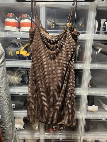 Abito Slip Alexander Wang Taglia 2 Cioccolato