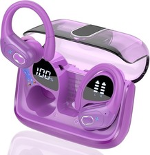 Wireless Earbuds 75hrs Bluetooth 5.4 Headphone Sport, 2025 Purple 