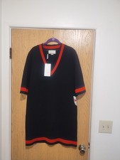 AUTHENTIC 2018 Gucci Sylvie web shift dress size XL