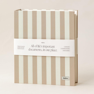 Document Organizer Binder   Premium Linen Folder System with Full & Half-Page En