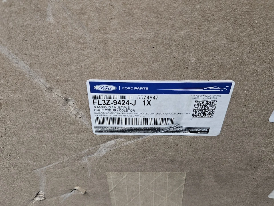 Colector de admisión de motor Ford F-150 V8 original OEM NUEVO FL3Z9424J 2015-2017 5,0 L Foto 2 de 2