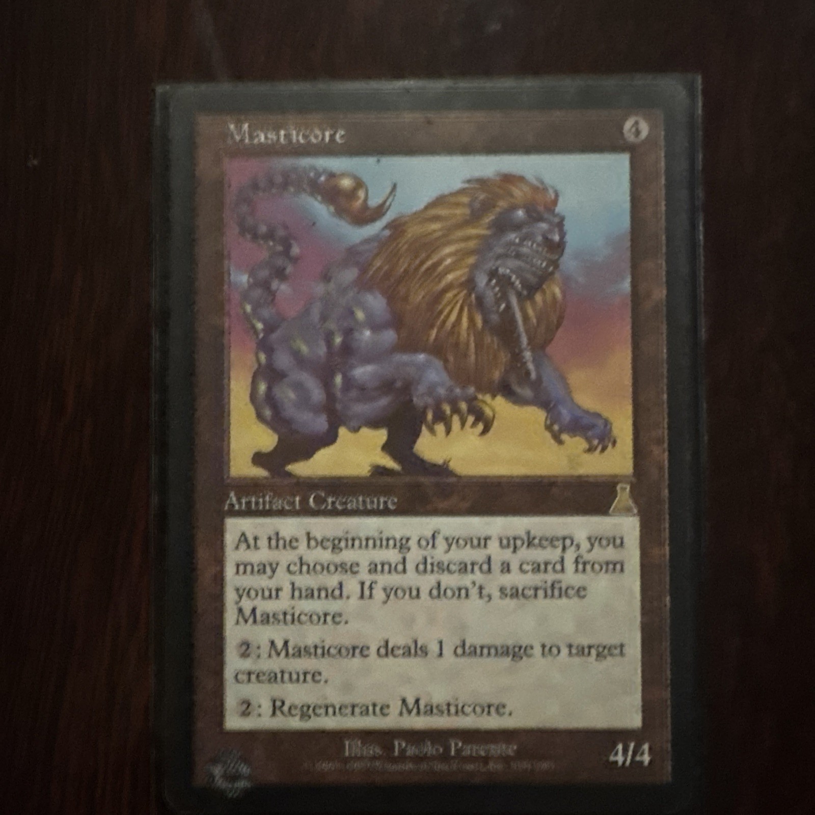 MtG Masticore Urza's Destiny.  Very lightly played, see pics for details!