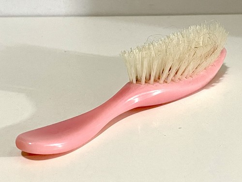 Vintage Avon Professional Style PINK Hair Brush  6 Row Nylon Pre-Owned