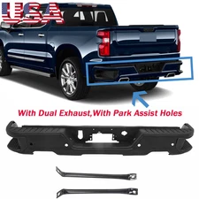 Rear Bumper Assembly w/Park w/Dual For Chevy Silverado GMC Sierra 1500 2019-2023