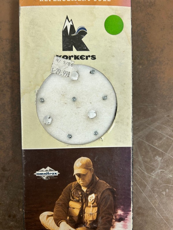 Korkers Replacement Soles Omnitrax Studded Felt sole Size 8 boot 