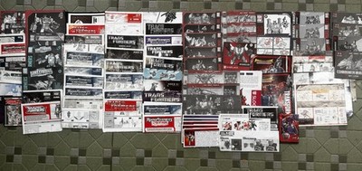 Huge Lot Hasbro Transformers Instruction Booklets Paperwork Very Hard To Find!