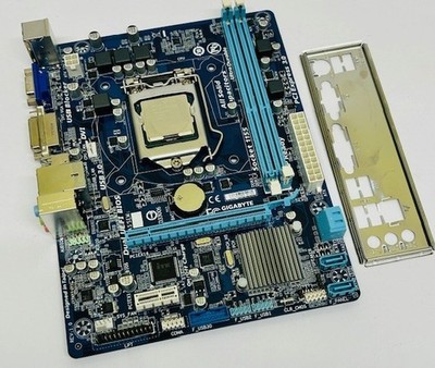 Gigabyte GA-H61M-USB3V Sockel LGA1155 Hauptplatine, Intel i3 SR0RH CPU & I/O