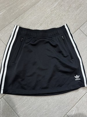 Adidas Originals Firebird Skirt Youth Girls Size Large Zip Pockets Black New